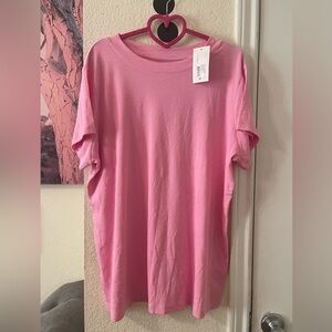 Plus Size Women’s Pink Ribbed Top size 2X NEW